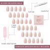 imageGlamnetic x GLAMZILLA Press On Nails  ALWAYS ampamp FOREVER  Short Almond French Tip Fake Nails with 3D Pearls Reusable Wedding Nails  15 Sizes  30 Nail Kit with Glue6GIVE EM GRACE