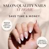 imageGlamnetic x GLAMZILLA Press On Nails  ALWAYS ampamp FOREVER  Short Almond French Tip Fake Nails with 3D Pearls Reusable Wedding Nails  15 Sizes  30 Nail Kit with Glue6GIVE EM GRACE