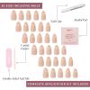 imageGlamnetic x GLAMZILLA Press On Nails  ALWAYS ampamp FOREVER  Short Almond French Tip Fake Nails with 3D Pearls Reusable Wedding Nails  15 Sizes  30 Nail Kit with Glue2NOT YOUR CINDERELLA
