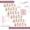 imageGlamnetic x GLAMZILLA Press On Nails  ALWAYS ampamp FOREVER  Short Almond French Tip Fake Nails with 3D Pearls Reusable Wedding Nails  15 Sizes  30 Nail Kit with Glue3I AM A RICH MAN