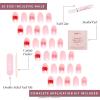 imageGlamnetic x Hello Kitty and Friends Press On Nails  Hello Kitty  Short Oval Red Graphic Fake Nails in a Velvet Finish  15 Sizes  30 Nail Kit with GlueHello Kitty Red 2024