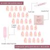 imageGlamnetic x Hello Kitty and Friends Press On Nails  Hello Kitty  Short Oval Red Graphic Fake Nails in a Velvet Finish  15 Sizes  30 Nail Kit with GlueMy Melody