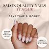 imageGlamnetic x Hello Kitty and Friends Press On Nails  Hello Kitty  Short Oval Red Graphic Fake Nails in a Velvet Finish  15 Sizes  30 Nail Kit with GlueCinnamoroll French Tip