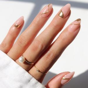 imageGlamnetic x GLAMZILLA Press On Nails  ALWAYS ampamp FOREVER  Short Almond French Tip Fake Nails with 3D Pearls Reusable Wedding Nails  15 Sizes  30 Nail Kit with Glue3I AM A RICH MAN