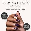 imageGlamnetic Press On Nails  Pumpkin Patch  Short Oval Fake Nails with a Velvet Finish Salon Quality Halloween Nails  15 Sizes  30 Nail Kit with GlueBurgundy Chrome