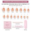 imageGlamnetic Press On Nails  Pumpkin Patch  Short Oval Fake Nails with a Velvet Finish Salon Quality Halloween Nails  15 Sizes  30 Nail Kit with GlueCandy Corn