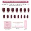 imageGlamnetic Press On Nails  Pumpkin Patch  Short Oval Fake Nails with a Velvet Finish Salon Quality Halloween Nails  15 Sizes  30 Nail Kit with GlueCherry Mocha