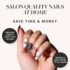 imageGlamnetic Press On Nails  Pumpkin Patch  Short Oval Fake Nails with a Velvet Finish Salon Quality Halloween Nails  15 Sizes  30 Nail Kit with GlueCrybaby Clown