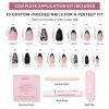 imageGlamnetic Press On Nails  Pumpkin Patch  Short Oval Fake Nails with a Velvet Finish Salon Quality Halloween Nails  15 Sizes  30 Nail Kit with GlueGhosted
