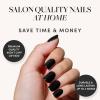 imageGlamnetic Press On Nails  Pumpkin Patch  Short Oval Fake Nails with a Velvet Finish Salon Quality Halloween Nails  15 Sizes  30 Nail Kit with GlueJet Black