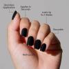 imageGlamnetic Press On Nails  Pumpkin Patch  Short Oval Fake Nails with a Velvet Finish Salon Quality Halloween Nails  15 Sizes  30 Nail Kit with GlueJet Black