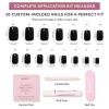 imageGlamnetic Press On Nails  Pumpkin Patch  Short Oval Fake Nails with a Velvet Finish Salon Quality Halloween Nails  15 Sizes  30 Nail Kit with GlueJet Black