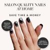 imageGlamnetic Press On Nails  Pumpkin Patch  Short Oval Fake Nails with a Velvet Finish Salon Quality Halloween Nails  15 Sizes  30 Nail Kit with GlueMidnight Romance