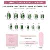 imageGlamnetic Press On Nails  Pumpkin Patch  Short Oval Fake Nails with a Velvet Finish Salon Quality Halloween Nails  15 Sizes  30 Nail Kit with GluePeekOLantern