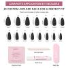 imageGlamnetic Press On Nails  Pumpkin Patch  Short Oval Fake Nails with a Velvet Finish Salon Quality Halloween Nails  15 Sizes  30 Nail Kit with GlueRed Bottom