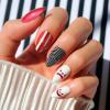 imageGlamnetic Press On Nails  Pumpkin Patch  Short Oval Fake Nails with a Velvet Finish Salon Quality Halloween Nails  15 Sizes  30 Nail Kit with GlueCrybaby Clown