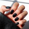 imageGlamnetic Press On Nails  Pumpkin Patch  Short Oval Fake Nails with a Velvet Finish Salon Quality Halloween Nails  15 Sizes  30 Nail Kit with GlueJet Black
