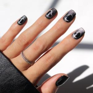 imageGlamnetic Press On Nails  Pumpkin Patch  Short Oval Fake Nails with a Velvet Finish Salon Quality Halloween Nails  15 Sizes  30 Nail Kit with GlueMidnight Romance