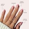 imageGlamnetic Press On Nails  Mrs  Short Almond Fake Nails with French Tips and Glossy Glazed Finish Salon Quality  15 Sizes  30 Nail Kit with Glue2Pink Macaron