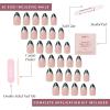 imageGlamnetic Press On Nails  Mrs  Short Almond Fake Nails with French Tips and Glossy Glazed Finish Salon Quality  15 Sizes  30 Nail Kit with Glue5Chteau