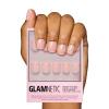 imageGlamnetic Press On Nails  Mrs  Short Almond Fake Nails with French Tips and Glossy Glazed Finish Salon Quality  15 Sizes  30 Nail Kit with GlueFrench Peach