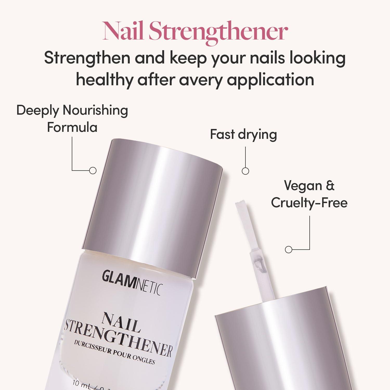 imageGlamnetic Nail Strengthener  FastDrying Vegan Formula to Reinforce Natural Nails  Helps To Prevent Breakage ampamp Splitting  034 fl oz