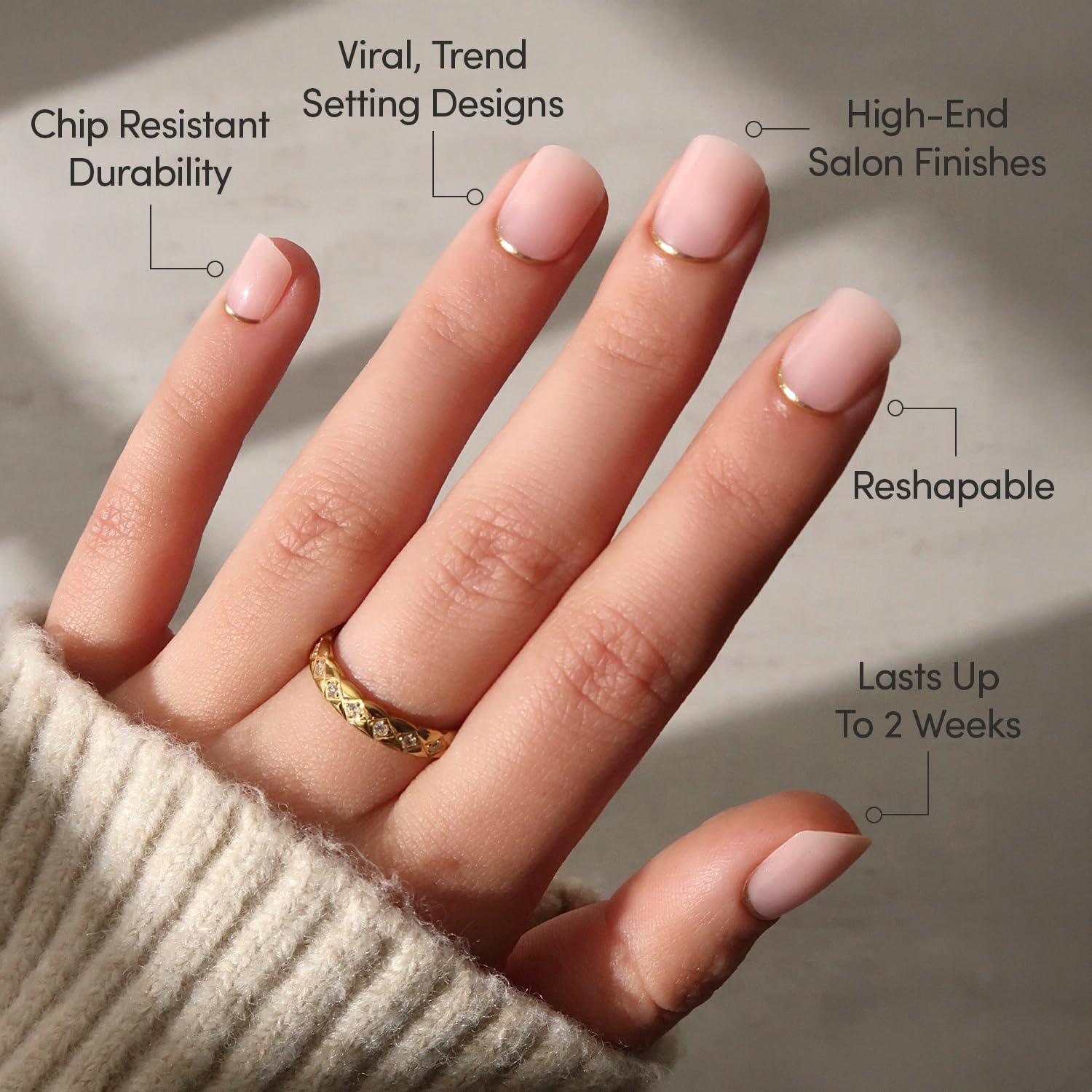 imageGlamnetic Press On Nails  Oat Milk  Medium Coffin White Fake Nails Salon Quality Milky Nails  15 Sizes  30 Nail Kit with Glue1A  Quiet Luxury