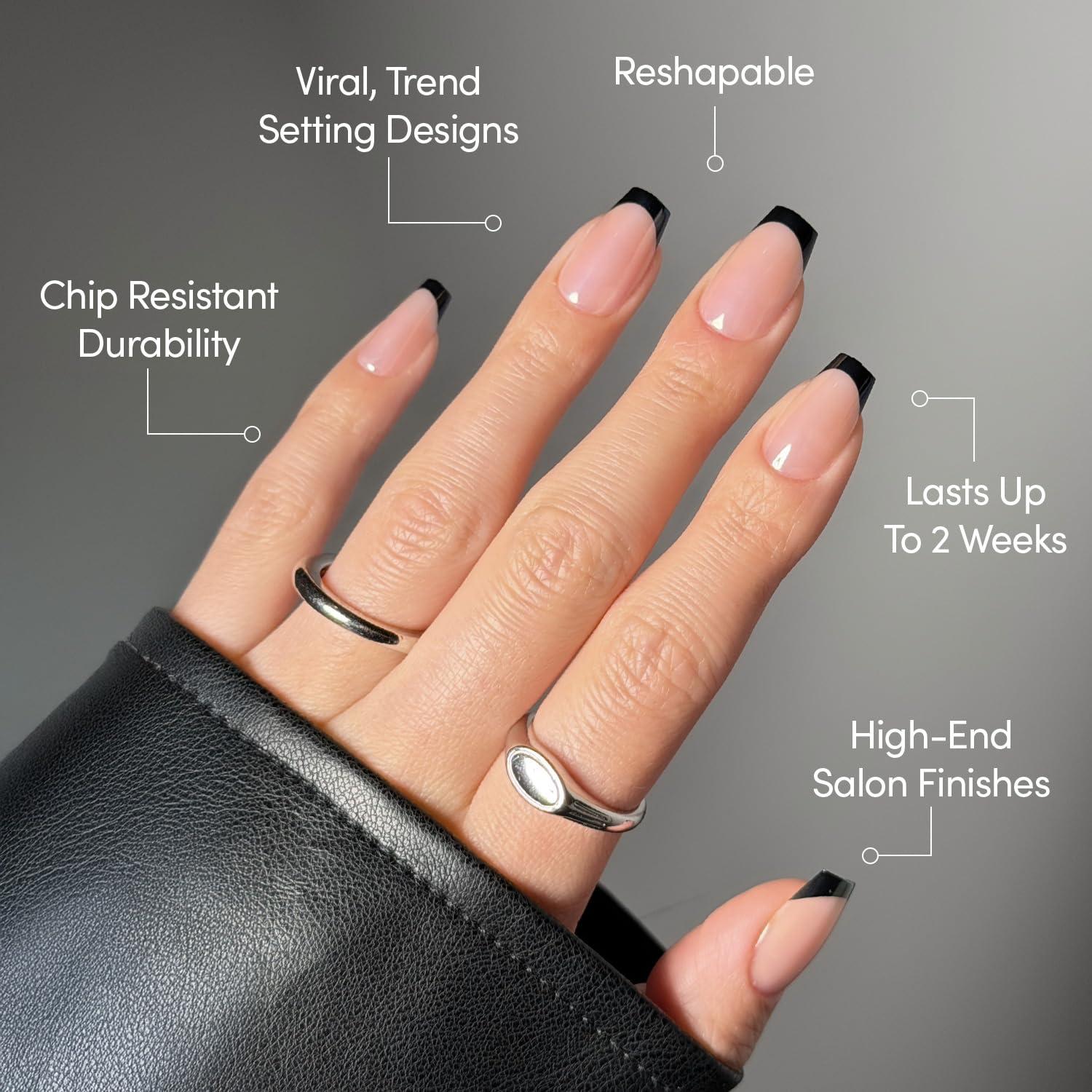 imageGlamnetic Press On Nails  Oat Milk  Medium Coffin White Fake Nails Salon Quality Milky Nails  15 Sizes  30 Nail Kit with Glue3E  Balsamic Glaze