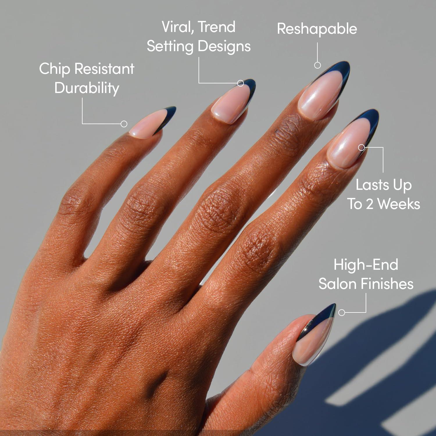 imageGlamnetic Press On Nails  Oat Milk  Medium Coffin White Fake Nails Salon Quality Milky Nails  15 Sizes  30 Nail Kit with Glue3F  Black Truffle