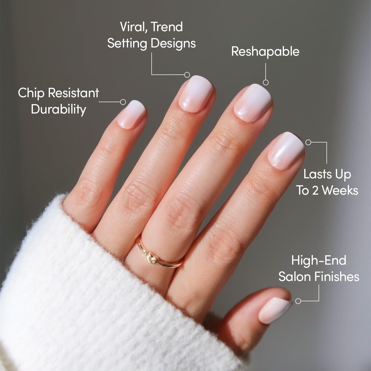 imageGlamnetic Press On Nails  Oat Milk  Medium Coffin White Fake Nails Salon Quality Milky Nails  15 Sizes  30 Nail Kit with Glue7A  Soft Whip