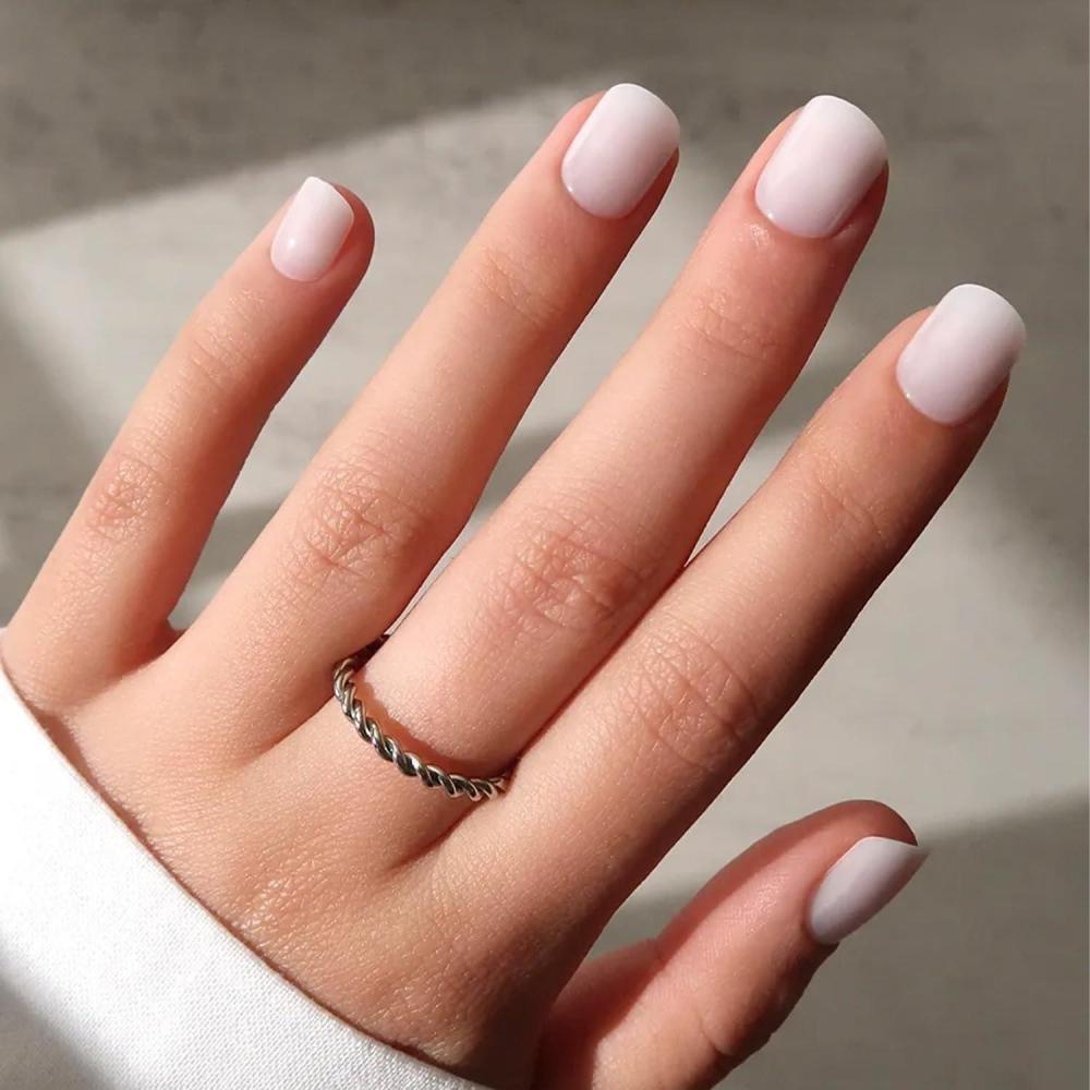 imageGlamnetic Press On Nails  Oat Milk  Medium Coffin White Fake Nails Salon Quality Milky Nails  15 Sizes  30 Nail Kit with Glue6A  Cool Whip