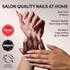 imageGlamnetic Press On Nails  Oat Milk  Medium Coffin White Fake Nails Salon Quality Milky Nails  15 Sizes  30 Nail Kit with Glue2E  Mother Pearl
