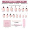 imageGlamnetic Press On Nails  Oat Milk  Medium Coffin White Fake Nails Salon Quality Milky Nails  15 Sizes  30 Nail Kit with Glue3B  Smoke Salt
