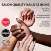 imageGlamnetic Press On Nails  Oat Milk  Medium Coffin White Fake Nails Salon Quality Milky Nails  15 Sizes  30 Nail Kit with Glue3E  Balsamic Glaze