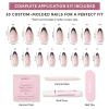 imageGlamnetic Press On Nails  Oat Milk  Medium Coffin White Fake Nails Salon Quality Milky Nails  15 Sizes  30 Nail Kit with Glue3F  Black Truffle