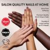 imageGlamnetic Press On Nails  Oat Milk  Medium Coffin White Fake Nails Salon Quality Milky Nails  15 Sizes  30 Nail Kit with Glue4A  Mauve Cutie