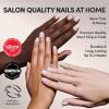imageGlamnetic Press On Nails  Oat Milk  Medium Coffin White Fake Nails Salon Quality Milky Nails  15 Sizes  30 Nail Kit with Glue5A  Sweetie Set
