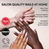 imageGlamnetic Press On Nails  Oat Milk  Medium Coffin White Fake Nails Salon Quality Milky Nails  15 Sizes  30 Nail Kit with Glue5F  Blush Dream