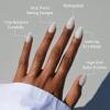 imageGlamnetic Press On Nails  Oat Milk  Medium Coffin White Fake Nails Salon Quality Milky Nails  15 Sizes  30 Nail Kit with Glue6E  Milky White