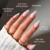 imageGlamnetic Press On Nails  Oat Milk  Medium Coffin White Fake Nails Salon Quality Milky Nails  15 Sizes  30 Nail Kit with Glue6G  Clouded