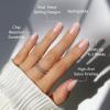 imageGlamnetic Press On Nails  Oat Milk  Medium Coffin White Fake Nails Salon Quality Milky Nails  15 Sizes  30 Nail Kit with Glue7B  Crystal Glaze