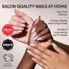 imageGlamnetic Press On Nails  Oat Milk  Medium Coffin White Fake Nails Salon Quality Milky Nails  15 Sizes  30 Nail Kit with Glue7D  Delicate Touch