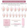 imageGlamnetic Press On Nails  Oat Milk  Medium Coffin White Fake Nails Salon Quality Milky Nails  15 Sizes  30 Nail Kit with Glue7D  Delicate Touch