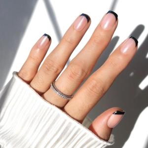 imageGlamnetic Press On Nails  Oat Milk  Medium Coffin White Fake Nails Salon Quality Milky Nails  15 Sizes  30 Nail Kit with Glue3C  Squid Ink