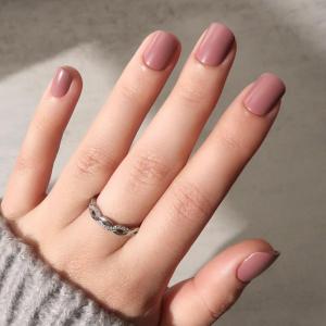 imageGlamnetic Press On Nails  Oat Milk  Medium Coffin White Fake Nails Salon Quality Milky Nails  15 Sizes  30 Nail Kit with Glue4A  Mauve Cutie