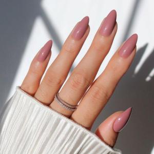 imageGlamnetic Press On Nails  Oat Milk  Medium Coffin White Fake Nails Salon Quality Milky Nails  15 Sizes  30 Nail Kit with Glue4F  Mauve Wife