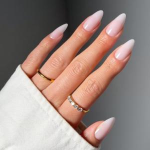 imageGlamnetic Press On Nails  Oat Milk  Medium Coffin White Fake Nails Salon Quality Milky Nails  15 Sizes  30 Nail Kit with Glue5G  Blush Blanket