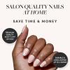 imageGlamnetic Press On Nails  Winters Tale  Short Oval Fake Nails with White French Tips and 3D Matte Tree ampamp Snow Designs in a Glossy Finish Quality Winter Nails  15 Sizes  30 Nail Kit with Glue