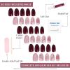 imageGlamnetic Press On Nails x Harry Potter  Rowena Ravenclaw  Short Oval Fake Nails with Velvet Gradient Tips ampamp Rose Gold Graphic Salon Quality Officially Licensed  15 Sizes  30 Nail Kit with GlueMarauders Map