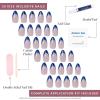 imageGlamnetic Press On Nails x Harry Potter  Rowena Ravenclaw  Short Oval Fake Nails with Velvet Gradient Tips ampamp Rose Gold Graphic Salon Quality Officially Licensed  15 Sizes  30 Nail Kit with GlueRavenclaw